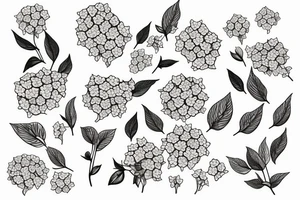 hydrangea tattoo idea