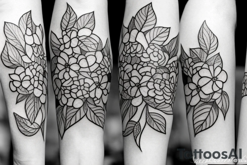 hydrangea tattoo idea