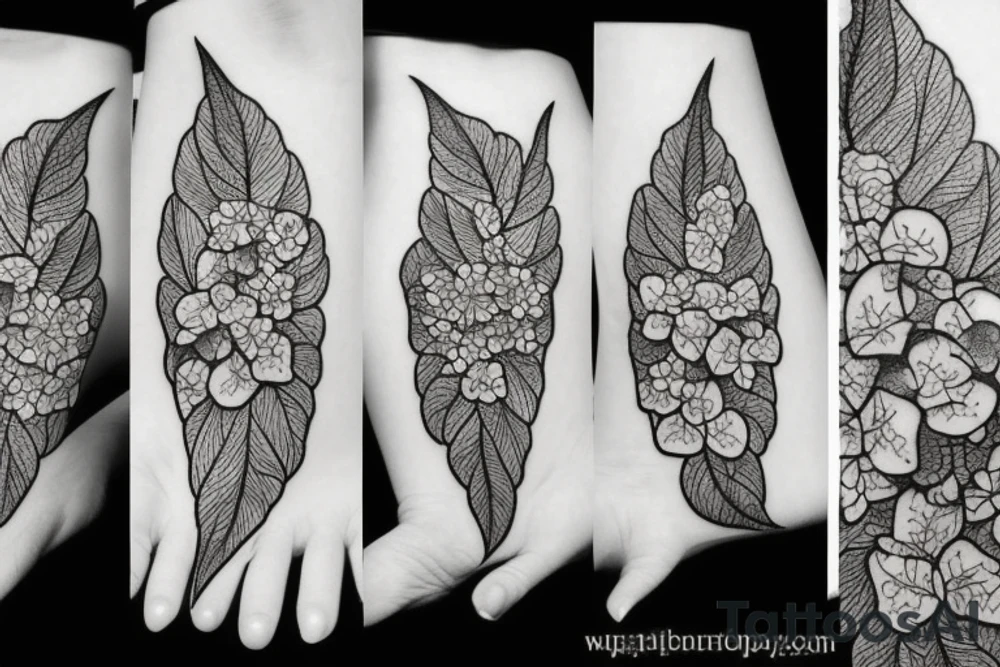 hydrangea tattoo idea