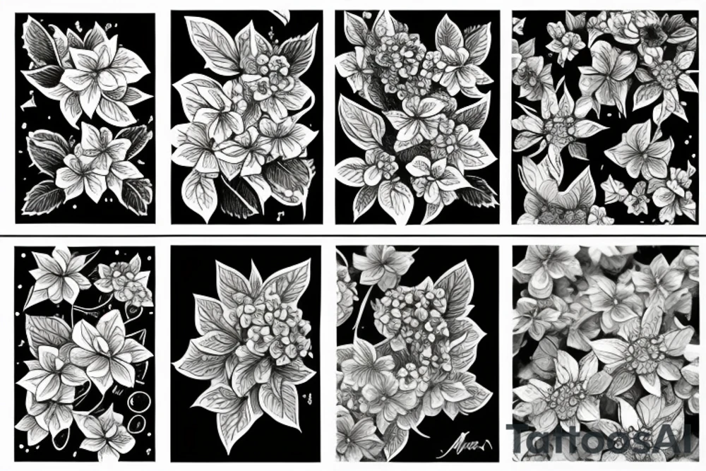 hydrangea tattoo idea
