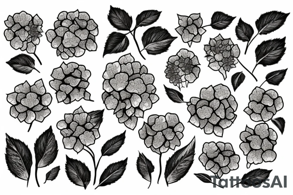 hydrangea tattoo idea