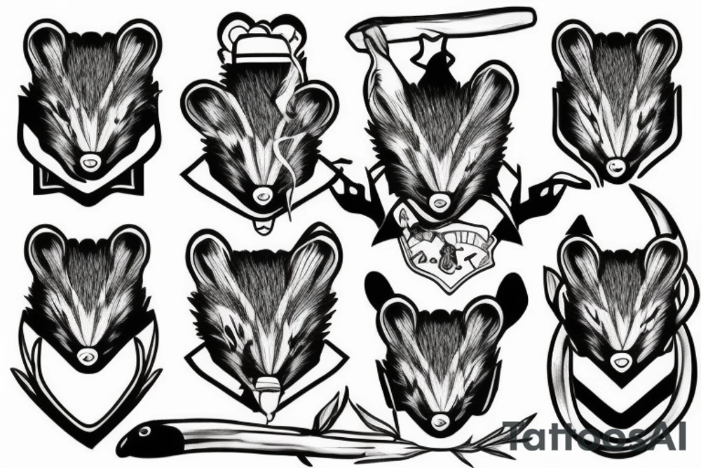 Badger in a tank tattoo idea