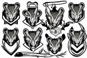 Badger in a tank tattoo idea