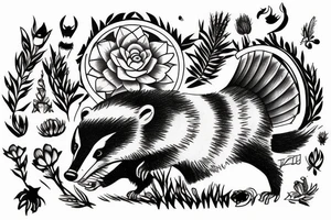 Badger in a tank tattoo idea
