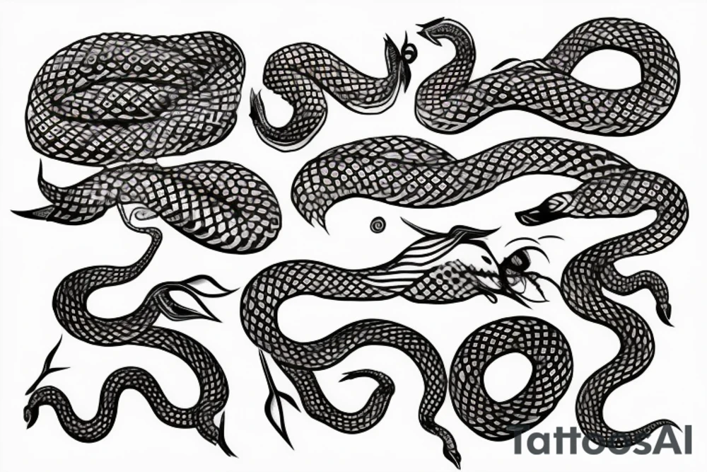 greek snake japan tattoo idea