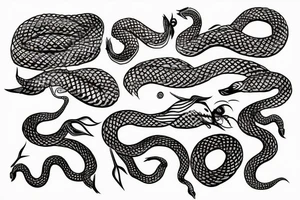 greek snake japan tattoo idea