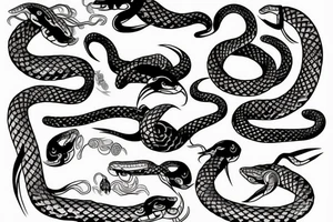 greek snake japan tattoo idea
