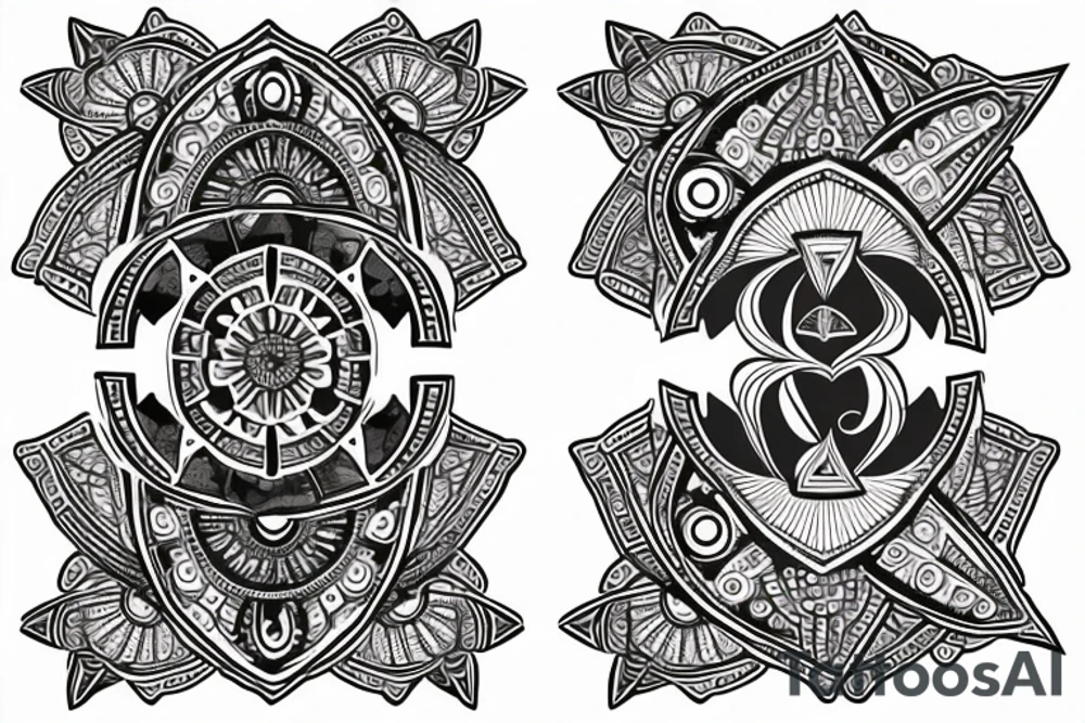 Symbol like a mandala, about love, strength, unique and adventure, and a symbol for my wife julia with the number 24/7 tattoo idea