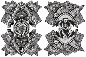 Symbol like a mandala, about love, strength, unique and adventure, and a symbol for my wife julia with the number 24/7 tattoo idea