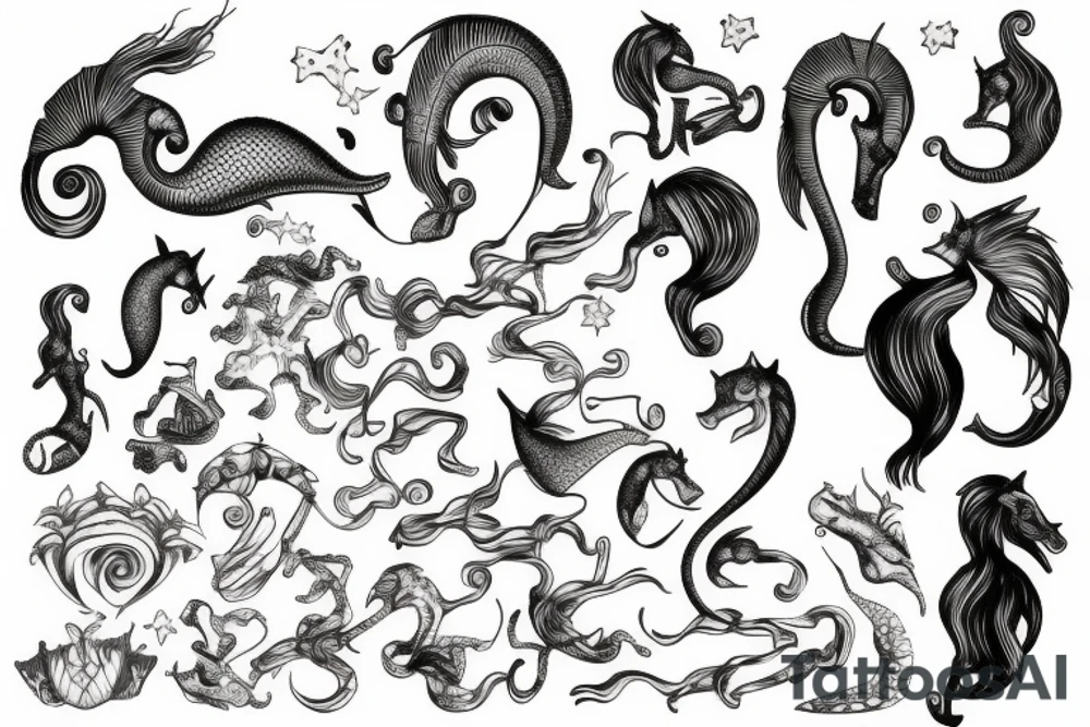 Sea horse tattoo idea