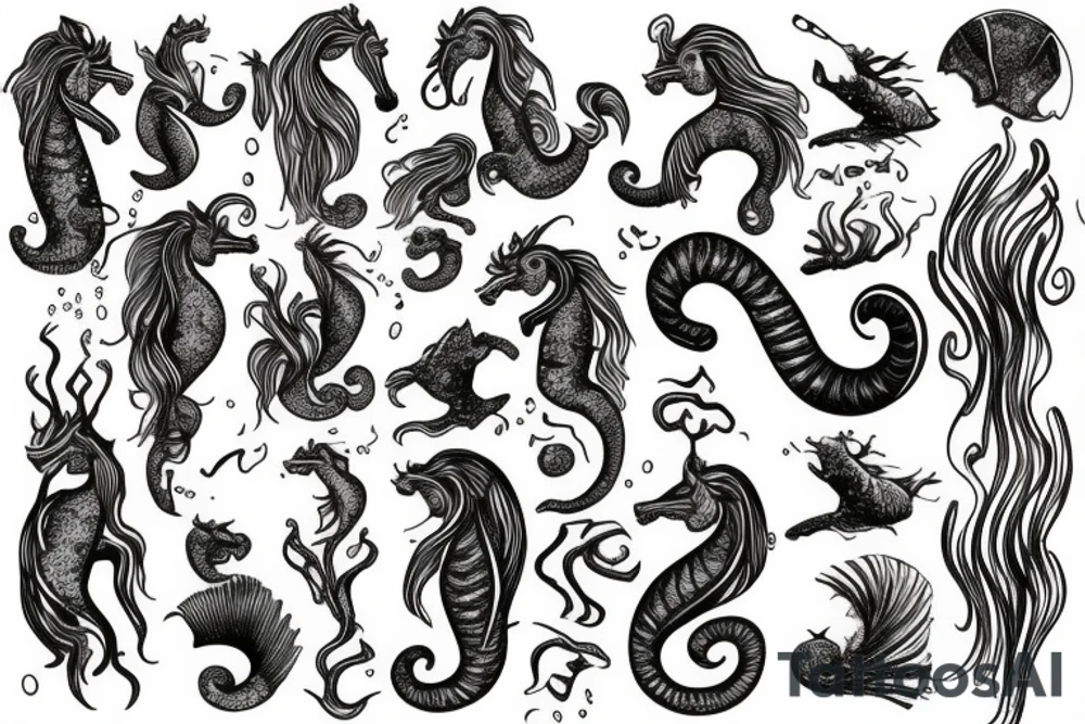 Sea horse tattoo idea