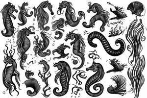 Sea horse tattoo idea