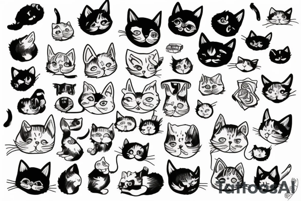 Cat dog tattoo idea