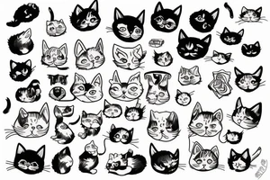 Cat dog tattoo idea