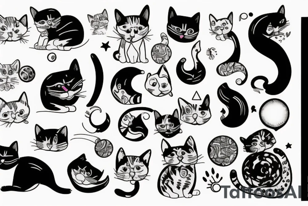 Cat dog tattoo idea