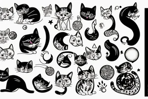 Cat dog tattoo idea