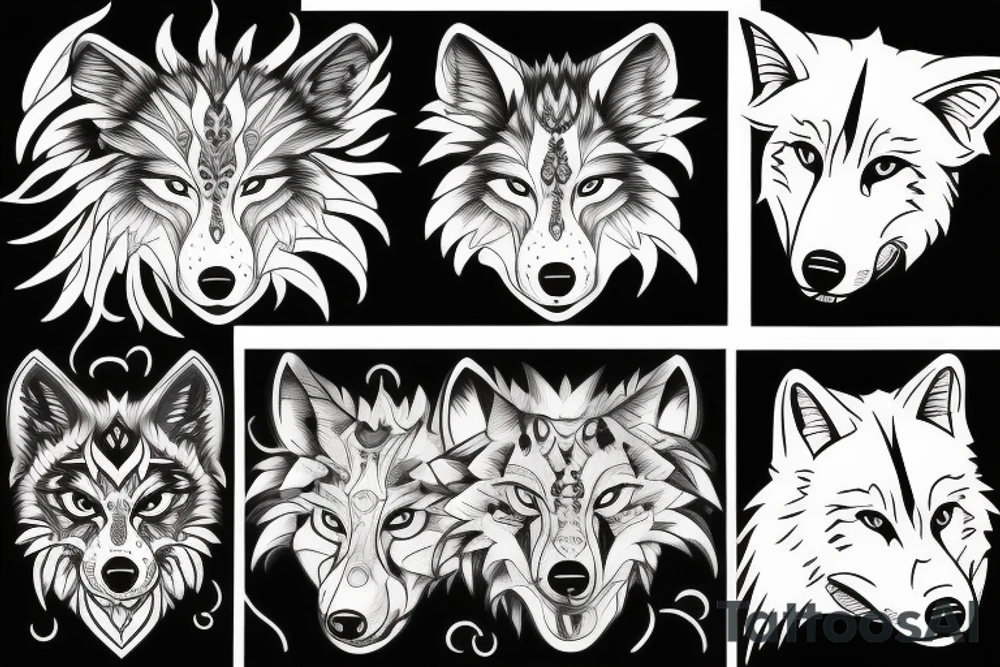 Wolf tattoo idea