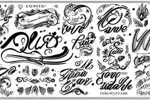 U,E together in cursive tattoo idea