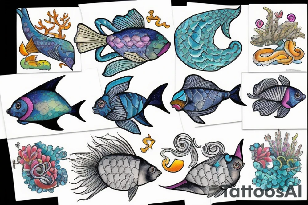 Pisces fish tattoo idea
