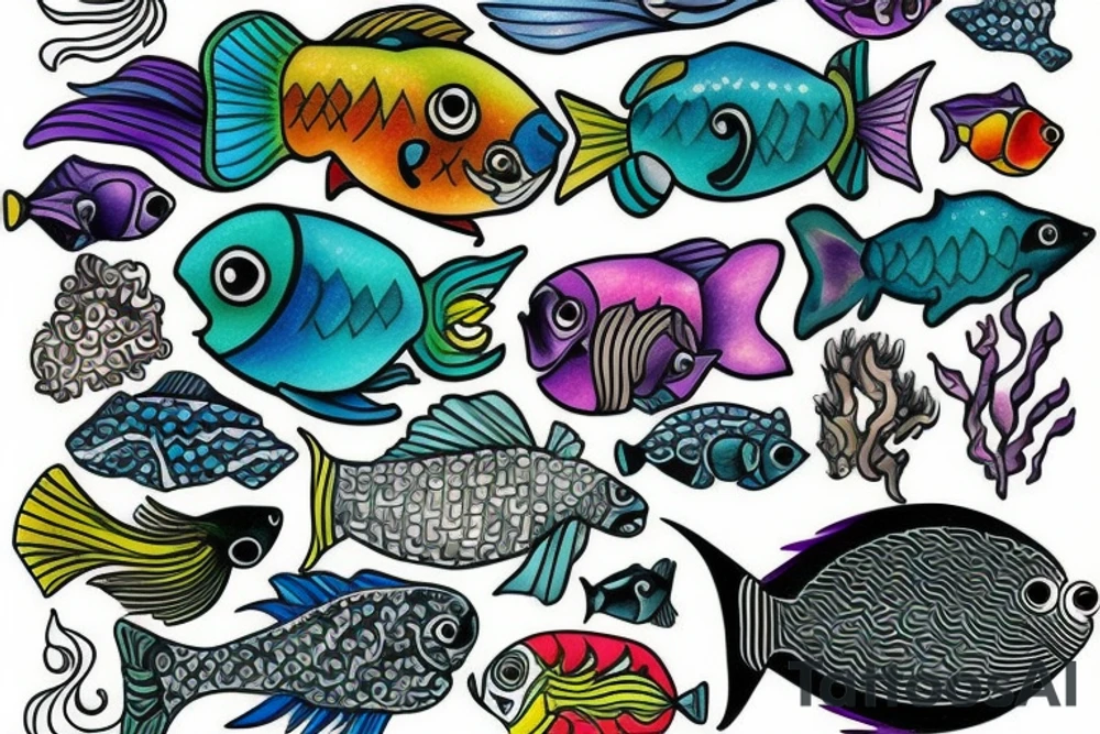 Pisces fish tattoo idea