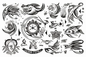 Pisces horoscope tattoo idea