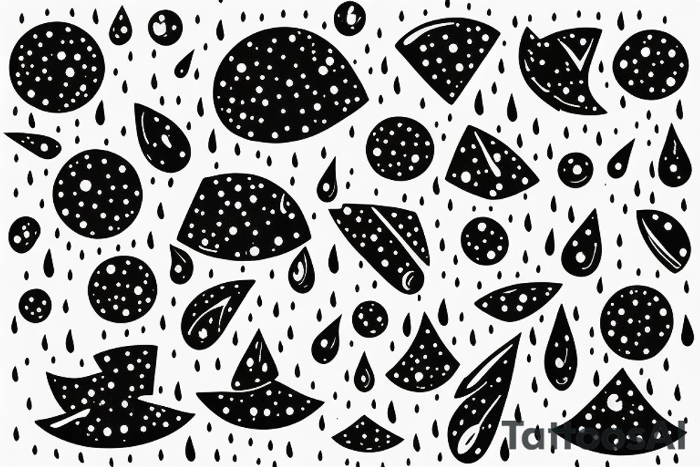 Rain falling from the stars tattoo idea