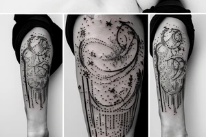 Rain falling from the stars a small tattoo tattoo idea