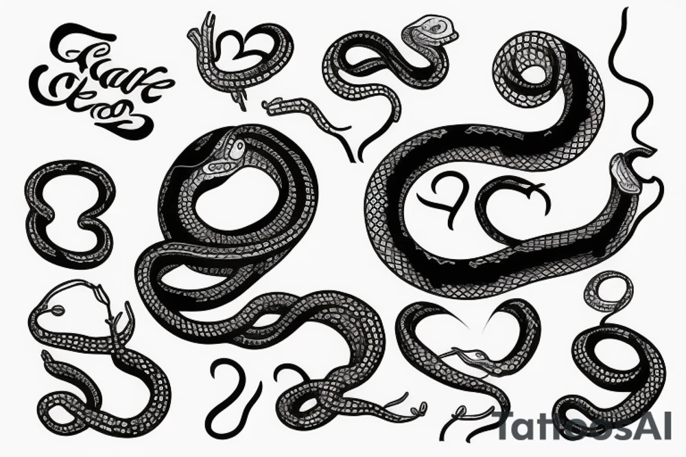 Snake around heart tattoo idea