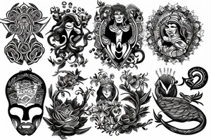 antique god tattoo idea