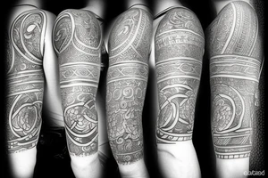 antique god tattoo idea