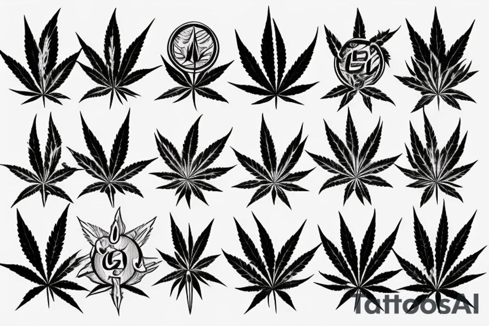 Weed symbol tattoo idea