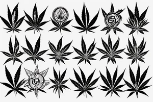 Weed symbol tattoo idea