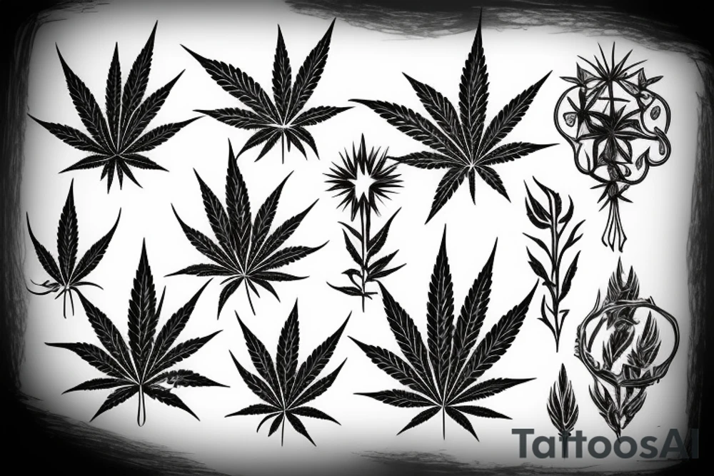 Weed symbol tattoo idea