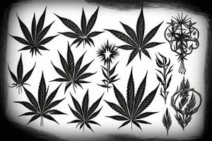 Weed symbol tattoo idea