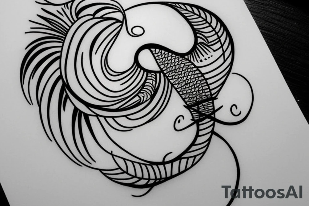 Infinity symbol with feather on side of the curve and on other side minimal airplane tattoo idea