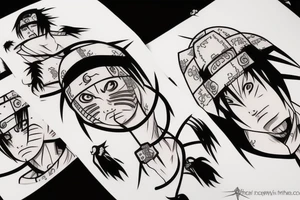 Itachi ushiha and Naruto tattoo idea