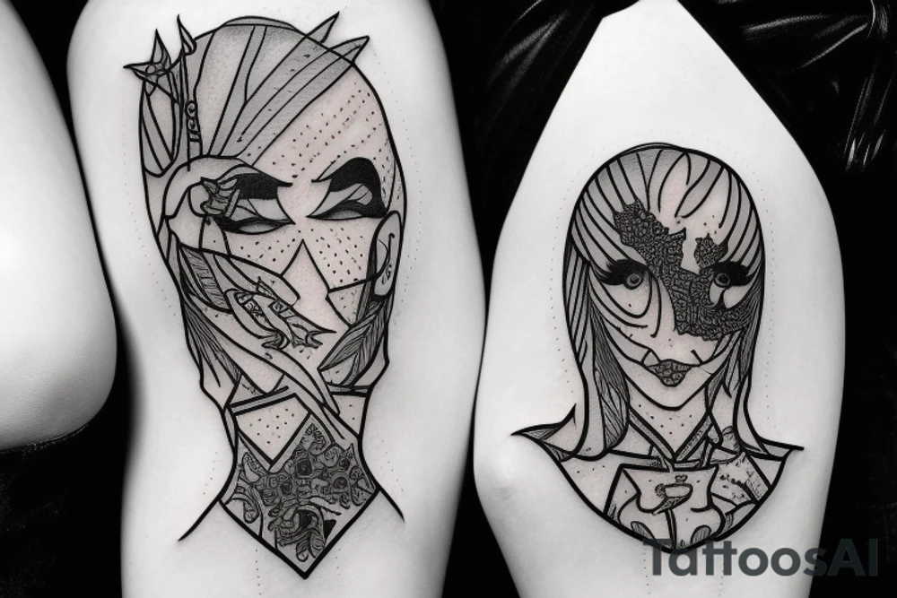 Bdsm findom scene knees tattoo idea