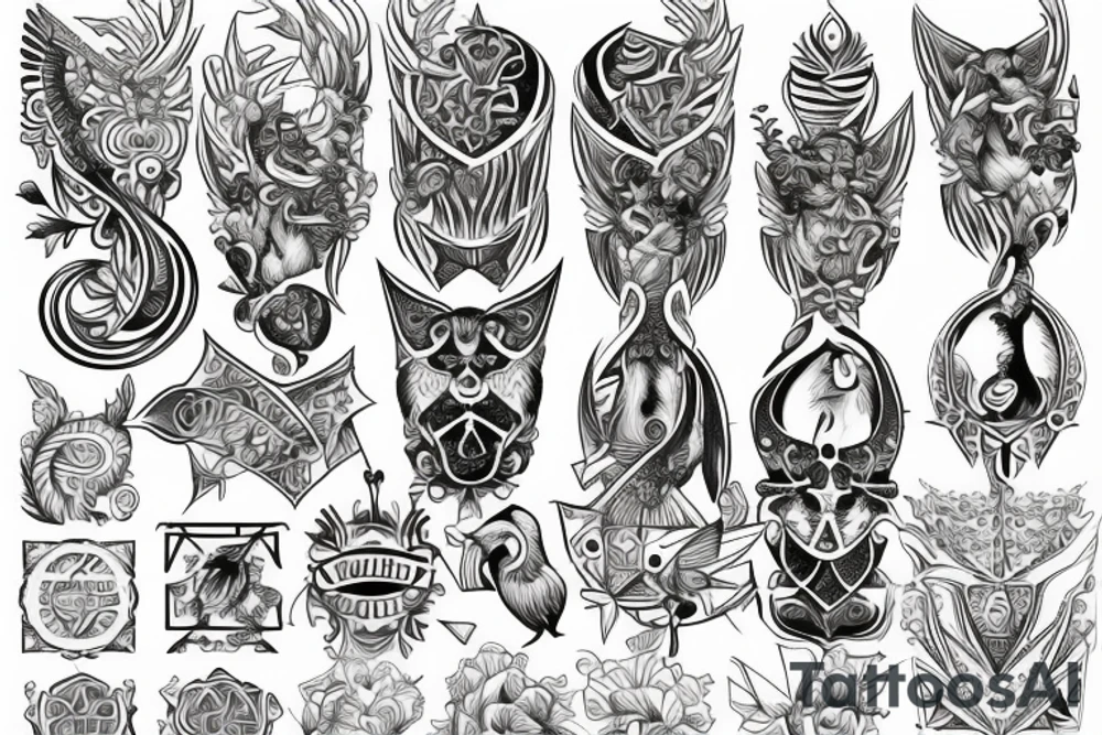 4 cardinal virtues tattoo idea