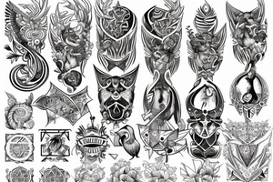 4 cardinal virtues tattoo idea