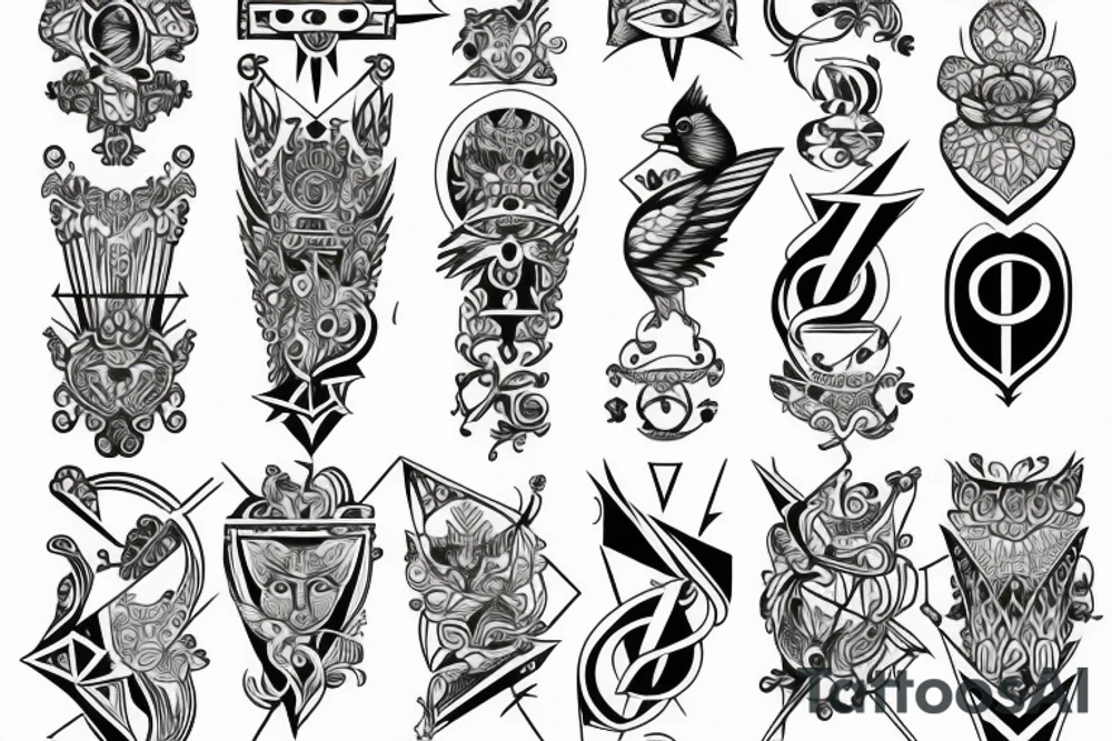 4 cardinal virtues tattoo idea