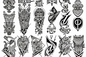 4 cardinal virtues tattoo idea