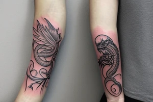 Dragon arm tattoo ethereal tattoo idea