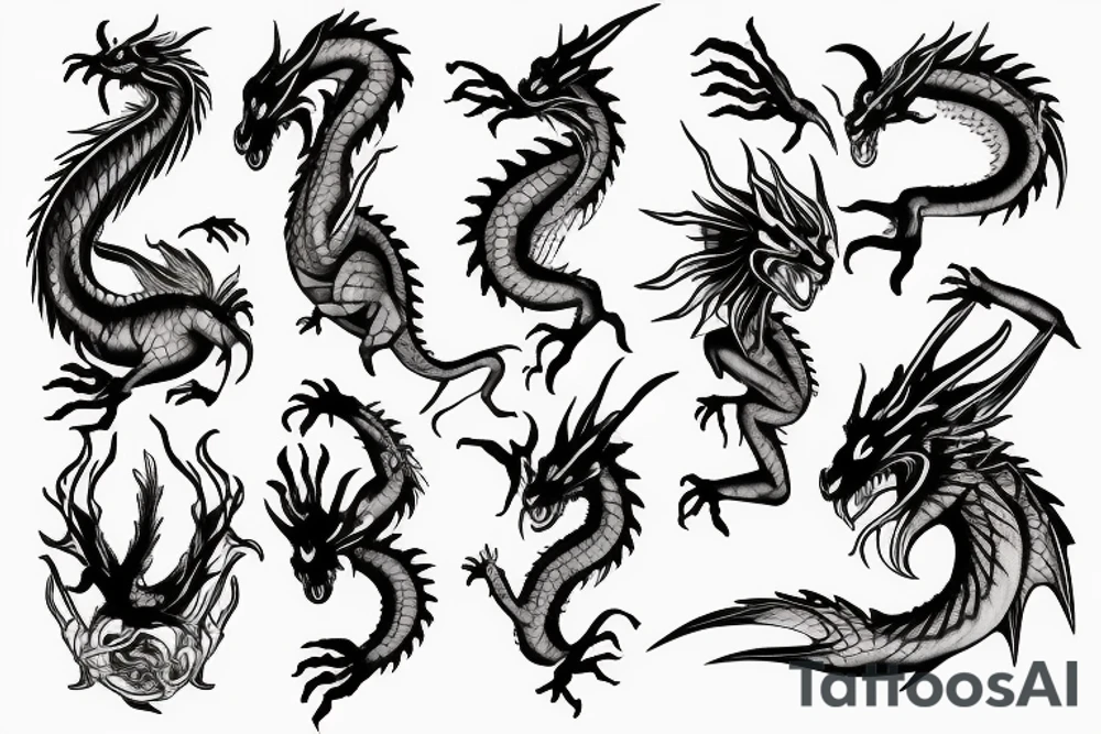 Dragon arm tattoo ethereal tattoo idea