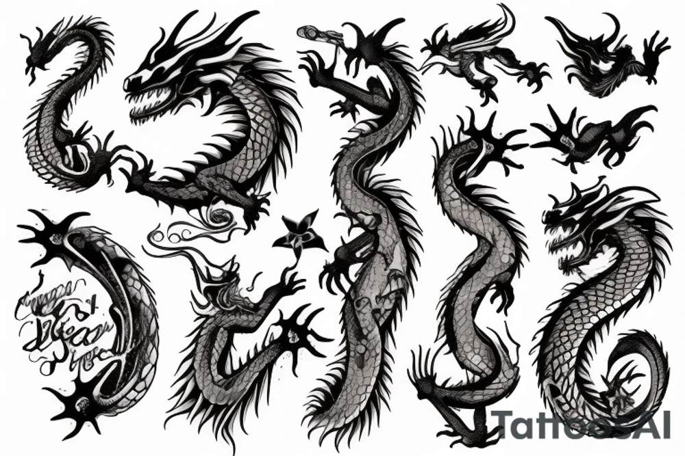 Dragon arm tattoo ethereal tattoo idea