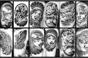 Angel with a handball tattoo idea