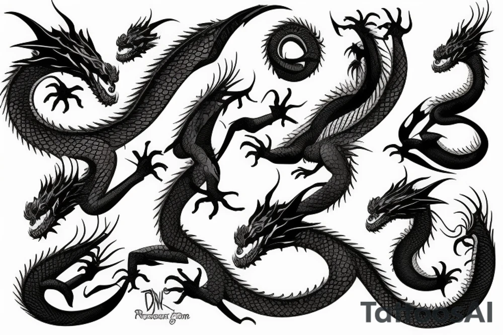 Dragon scales tattoo idea