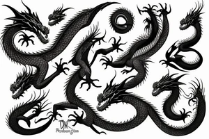 Dragon scales tattoo idea