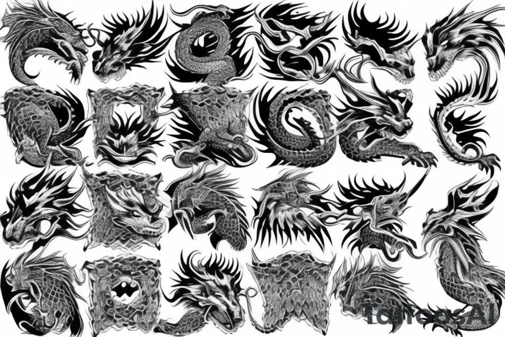 Dragon scales tattoo idea