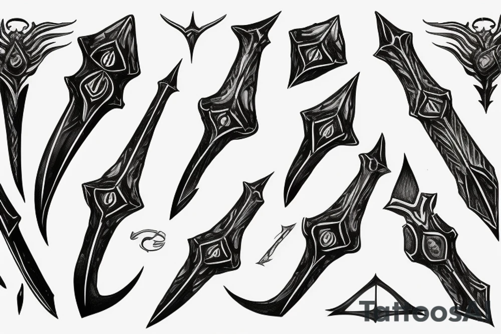 Daedric dagger tattoo idea