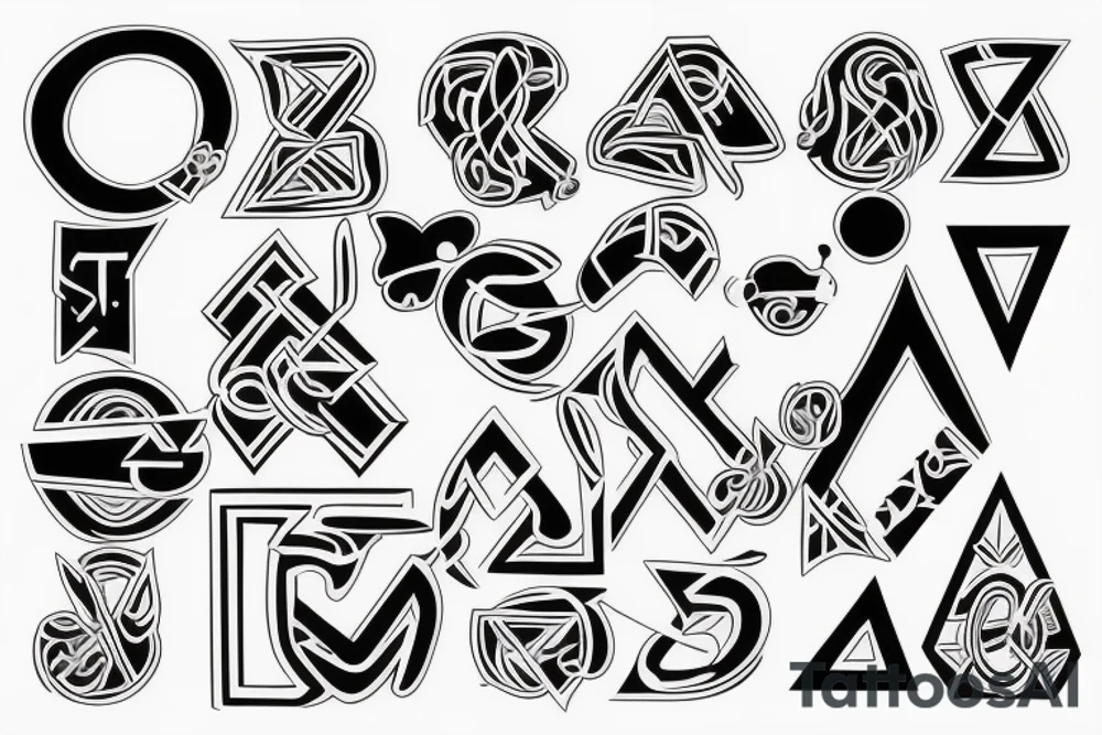 Lettering anagram STFU tattoo idea